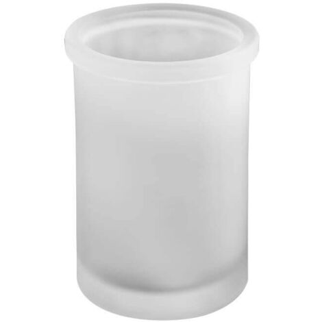 Bicchiere porta spazzolini Cipì serie Pharmacy opalino in vetro satinato