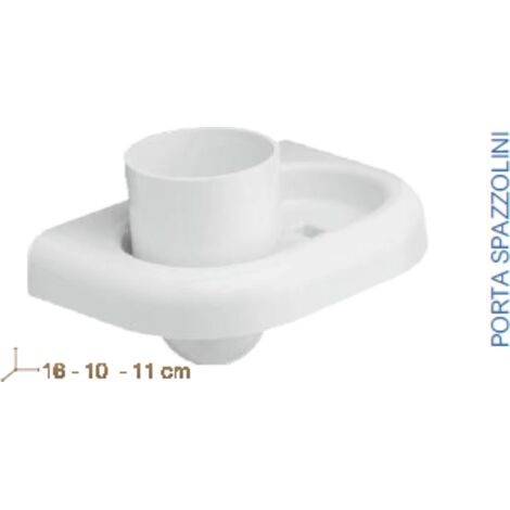 Bicchiere Porta Spazzolini da Denti e Dentifricio Bianco in Plastica Durolite