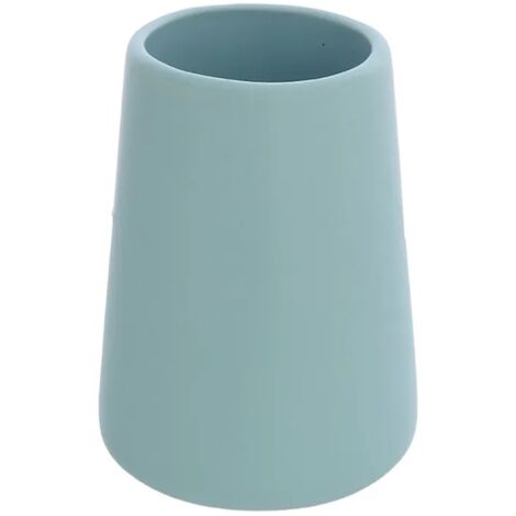 Bicchiere portaspazzolini da appoggio Sidney in ceramica turchese pastello