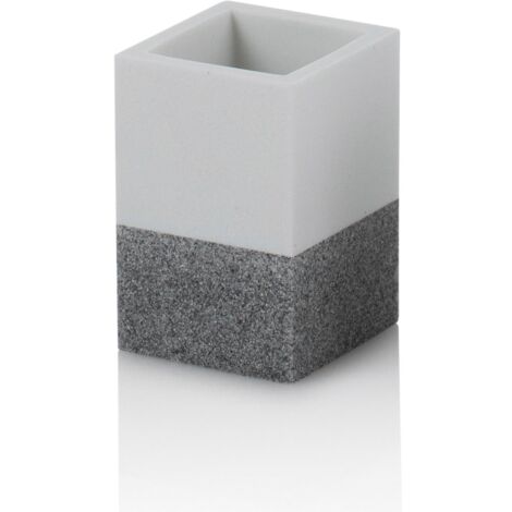 "Bicchiere portaspazzolino CARRARA in resina"