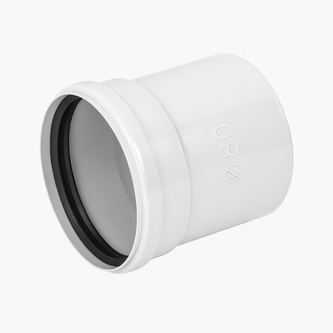 Bicchiere separatore Ø80 per caldaie a condensazione in pp bianco con guarnizioni epdm flue stabile pabsd 08 d80