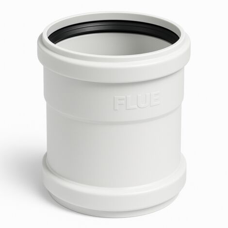 Bicchiere separatore Ø80 per sistemi fumo a condensazione in pp bianco con guarnizioni epdm flue pabsd 03 d80