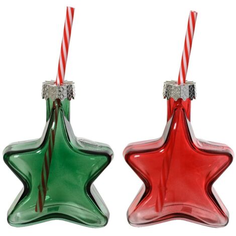 Bicchiere Stella c/cannuccia ass 10x5x14cm