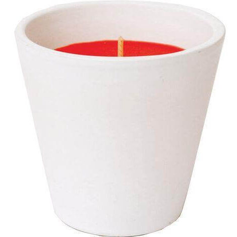 BICCHIERE TERRA COTTA CANDELA AL GERANIOLO