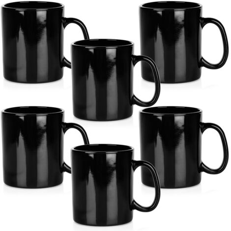 Bicchieri in vetro nero 300 ml 6 pz.