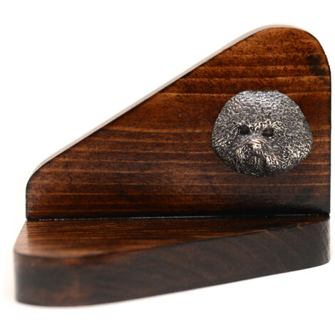 Bichon Frise, cane di Tenerife - candelabro in legno con un cane, portacandele, memoriale per cani di Art-Dog