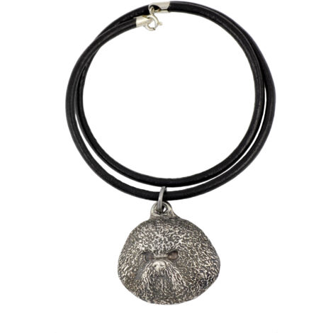 Bichón Frisé, perro de Tenerife: collar para perros, colgante bañado en plata para amantes de los perros, joyas únicas de Art-Dog