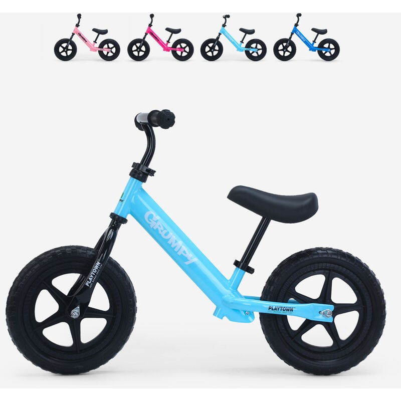 

Bicicleta de equilibrio para niños con neumáticos EVA balance bike Grumpy | Azul
