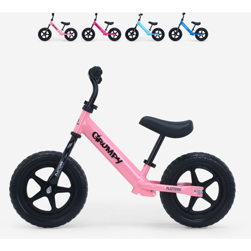 

Bicicleta de equilibrio para niños con neumáticos EVA balance bike Grumpy | Rosa