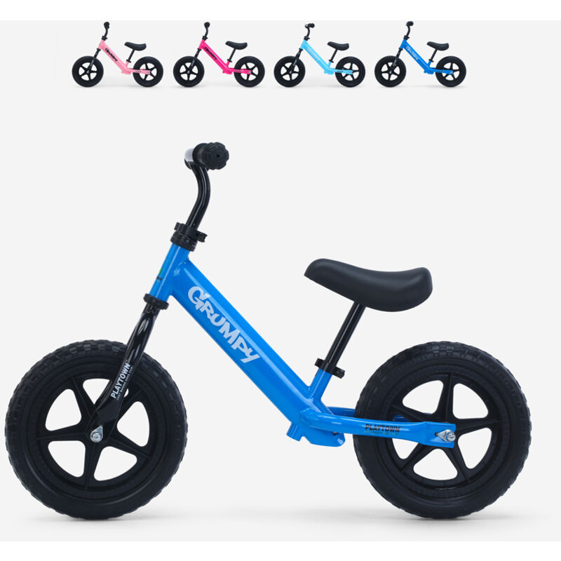 

Bicicleta de equilibrio para niños con neumáticos EVA balance bike Grumpy | Azul Marino