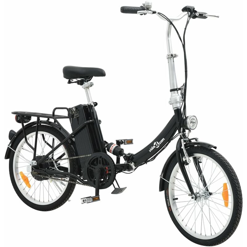 

Bicicleta Eléctrica Plegable con Batería Litio Aleación de Aluminio Negro - Negro - Vidaxl