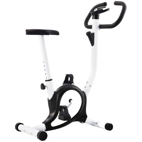 Bicicleta estática con resistencia de cinta negra vidaXL