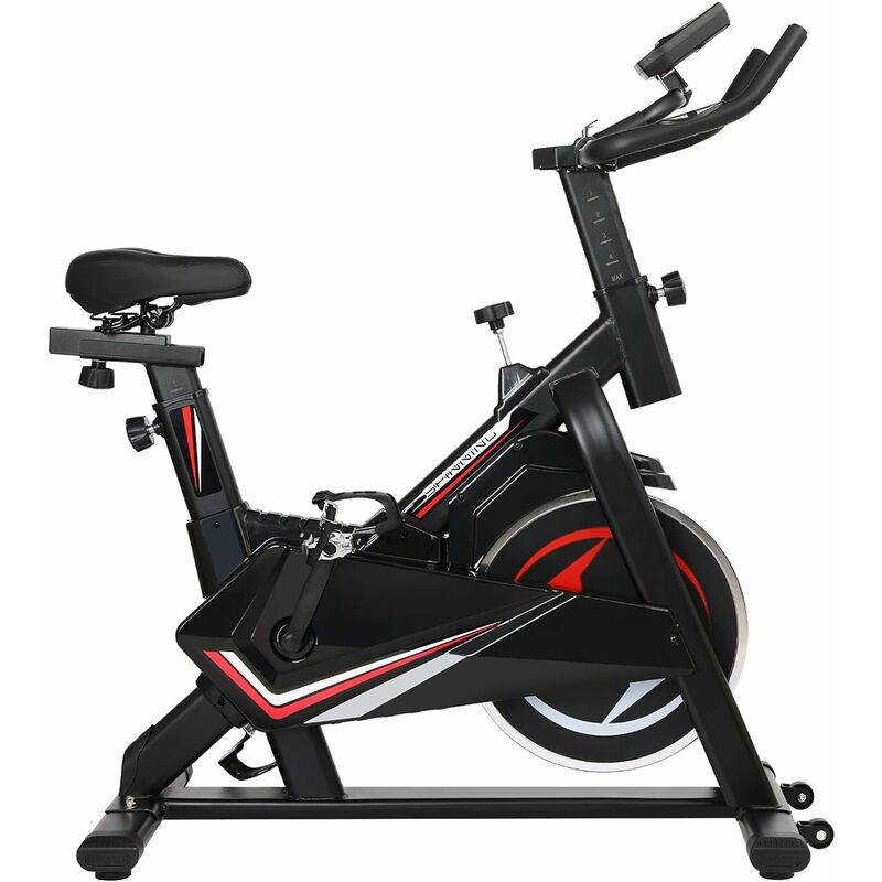 

Bicicleta Estática, Bicicleta de Ejercicio en Casa, Ajustable de Altura para Cinco Niveles, Indicador LCD de Datos, Carga: 150kg / 330lbs (MAX),