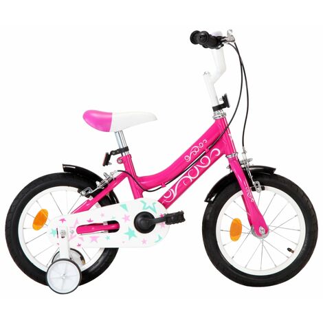 Bicicleta para ninos 14 pulgadas negro y rosa