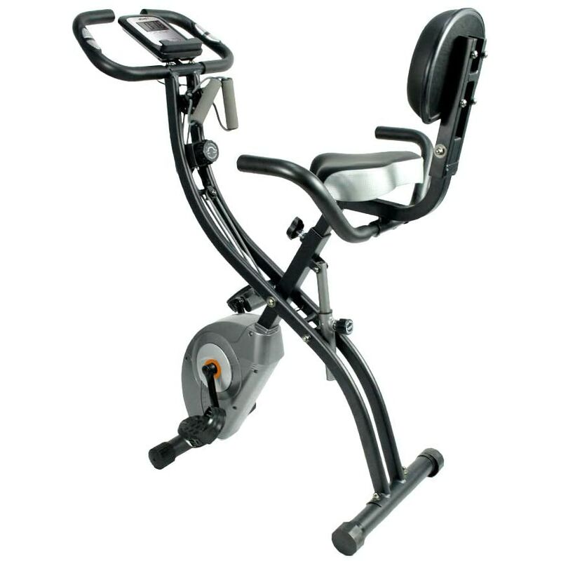 

Bicicleta plegable magnética, bicicleta estática interior del equipo de entrenamiento del hogar pantalla LED - Negro