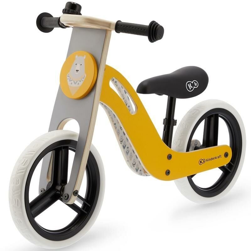 

​Bicicleta sin pedales color amarillo UNIQ - Kinderkraft