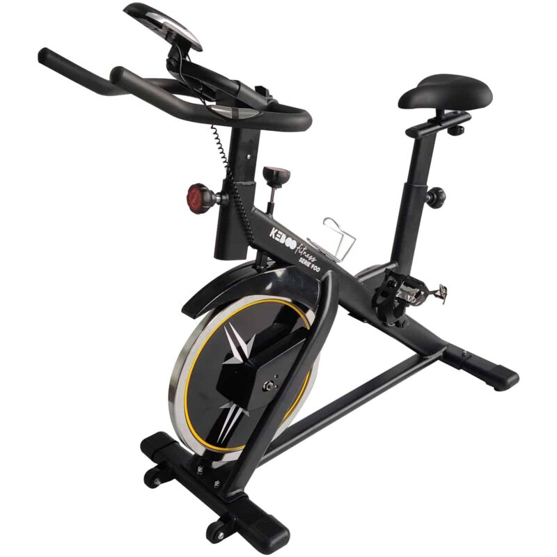 

Bicicleta Spinning Estática Serie 900, Volante de Inercia 18 kg, Asiento y Manillar Ajustable y Pantalla LCD - keboo