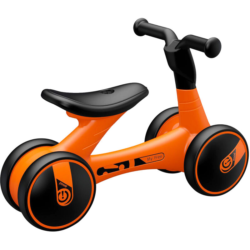 

Bicicletas de equilibrio para bebes, juguetes para bebes, andador infantil, 4 ruedas,Negro y naranja