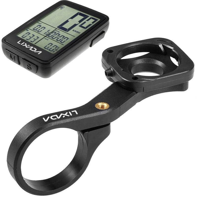 

USB Recargable Inalambrico Bicicleta Ciclismo Computadora Velocímetro Odometro con Soporte de Montaje para Computadora,Ordenador con soporte - Lixada