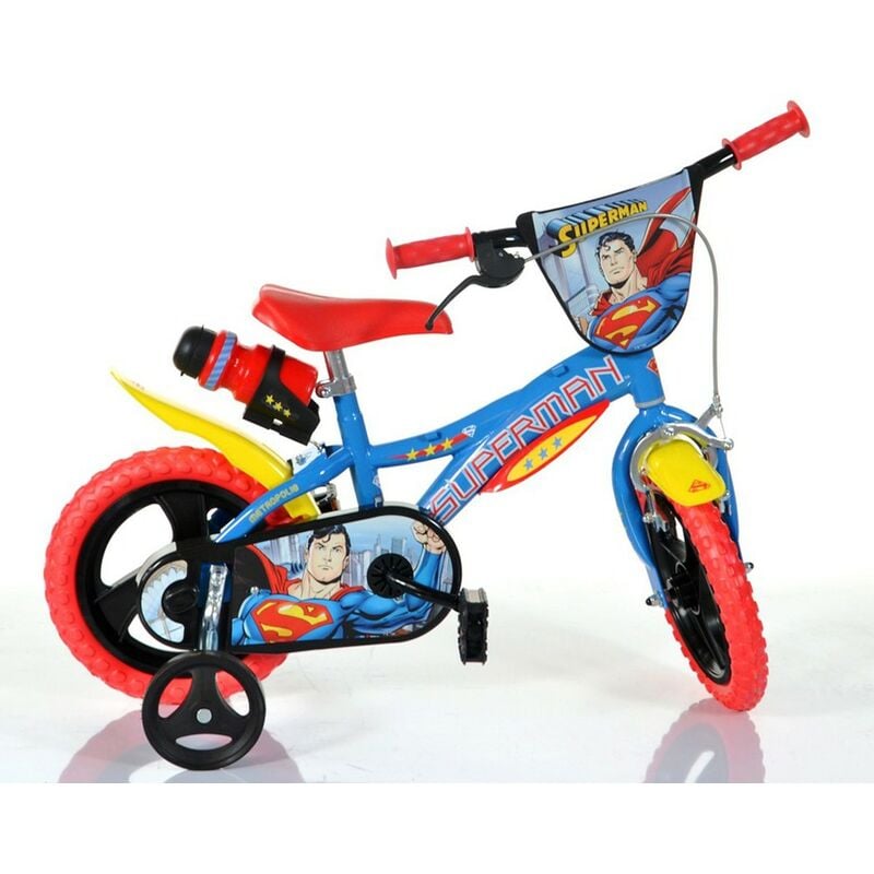 Image of Dino Bikes - Bicicletta da Bambino Superman Ruota 12 Pollici 3 4 5 anni Bimbo Rotelle Freno