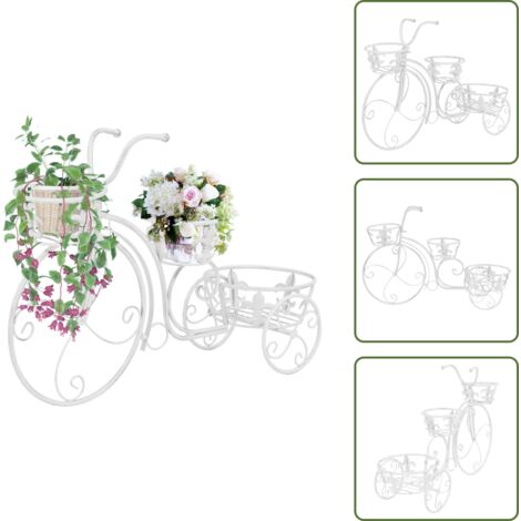 Bicicletta - vidaXL Piedistallo per Piante a Forma di Bici in Stile Vintage Metallo - Decorazione interna