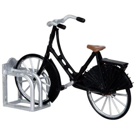 Biciclette Vintage, accessorio villaggio di Natale in Plastica, set 2 pezzi