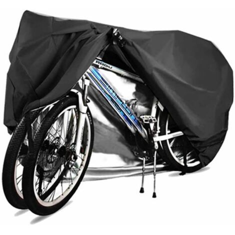Bicycle cover for 2 or 3 bicycles, waterproof bicycle cover with lock hole for mountain, road, and electric bikes