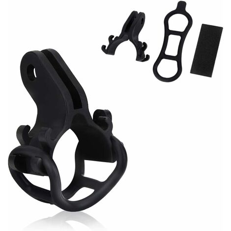 Bicycle Flashlight Holder, Universal Stable Bicycle Handlebar Torch Mount Holder Light Clip Bicycle Accessory for Flashlight Diameter Less Than 40mm (Black)