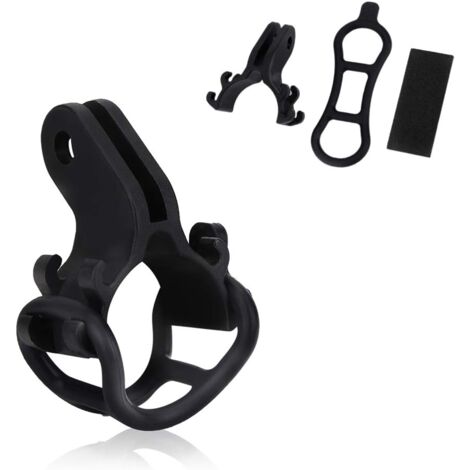 Bicycle Flashlight Mount, Universal Stable Bicycle Handlebar Flashlight Holder Light Clip Bicycle Accessories for Flashlight Diameter Less Than 40mm (Black)