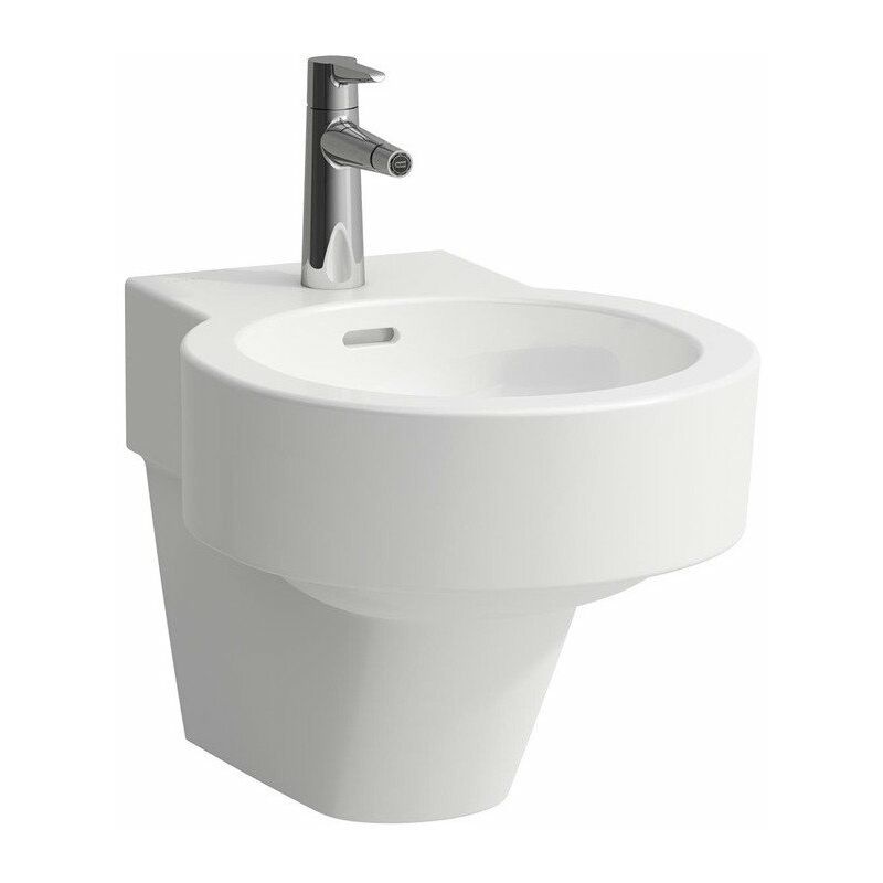 

Bidé de pared VAL con rebosadero, versión 1 orificio para grifería, blanco mate LAUFEN