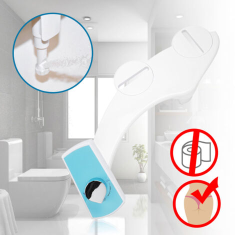 Bidé independiente, no eléctrico, para el inodoro, con sistema de rociado de agua fría/caliente y adaptador para EE. UU.: Fácil autoensamblaje e higiene natural.