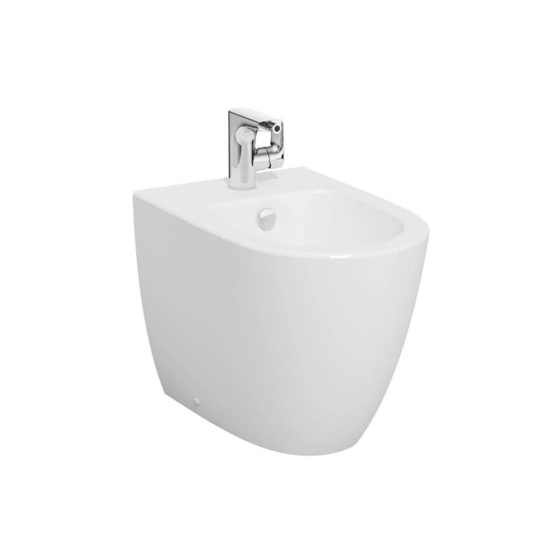 Vitra - Bidet à fleur de mur 54 cm en céramique blanc brillant Sento