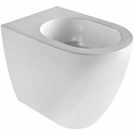 Bidet a terra filo parete in ceramica bianca serie comoda AZZURRA