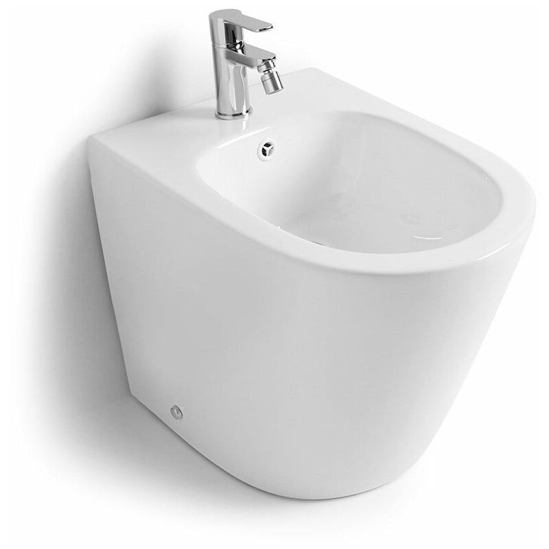 Kiamami Valentina - Bidet a Terra In Ceramica Filomuro Rimless Blues