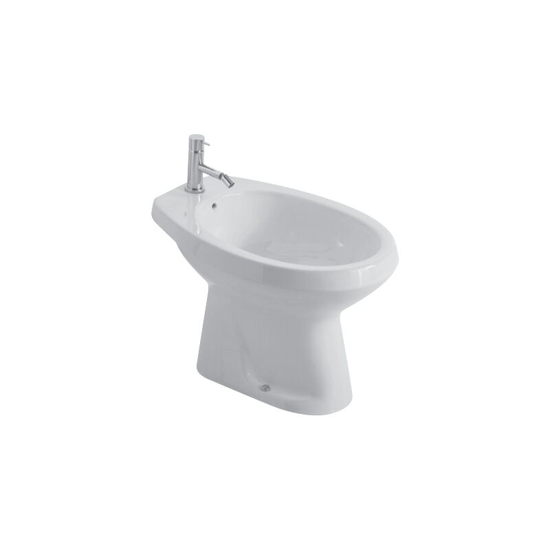 Ceramica Globo Serie Arianna.Bidet A Terra Monoforo 38x55 Cm In Ceramica Globo Arianna Bianco Lucido Gl A5009 Bi