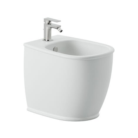 Bidet Atelier filomuro cm. 52x37 bianco lucido con fissaggio
