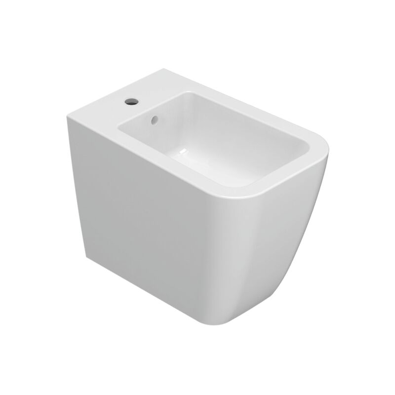 Bidet sur pied en céramique 56x36 cm Globo Stone ST009BI Blanc - Céramique