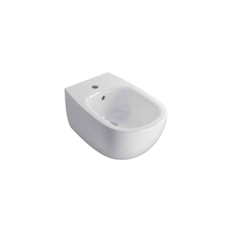 Bidet céramique mural 53x35 cm Globo Daily DNS09BI Blanc - Céramique