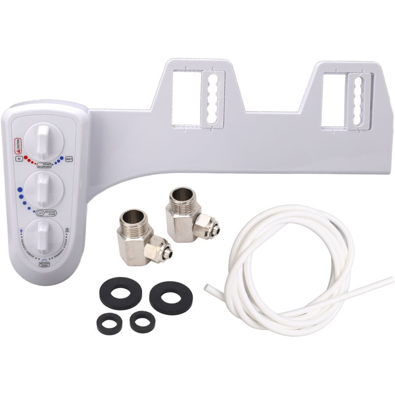 Bidet chaud-froid, siège de toilette autonettoyant à double buse, siège de salle de bain non électrique