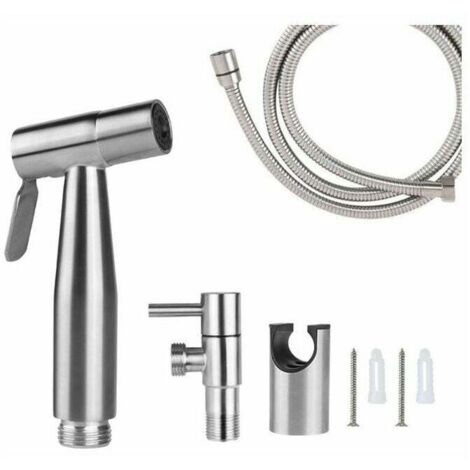 Bidet con doccetta per WC, 150 cm, spazzolato