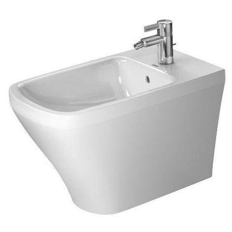 Bidet DURASTYLEavec trop plein plage de robinettrie 370x630mm 1 trou de robinetterie blanc