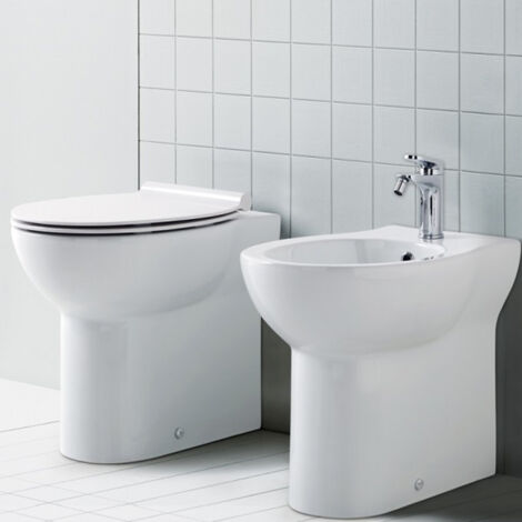 Bidet Fast filomuro cm. 51x37 bianco lucido di Ceramica Azzurra