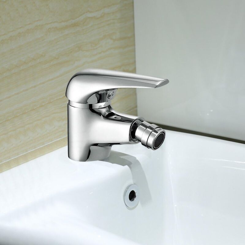 Largeight - Bidet Faucet with Single Hole-Solid Brass Ceramic Valve Bidet Toilet Attachment、Robinet de bidet de salle de bain, for Hot and Cold Water