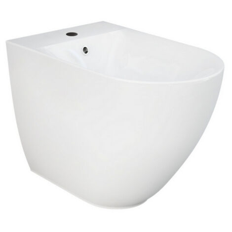 Bidet filo muro des cm. 52 fissaggi nascosti erogazione rubinetto