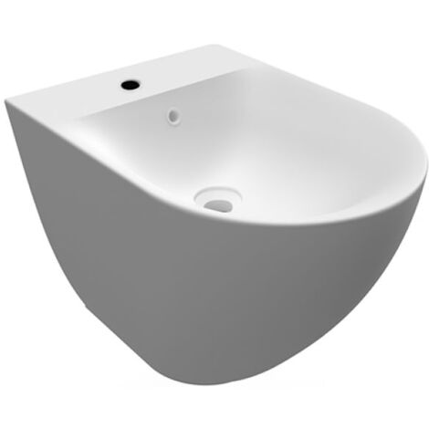 BIDET FILO MURO DES CM. 52 FISSAGGI NASCOSTI Erogazione Rubinetto