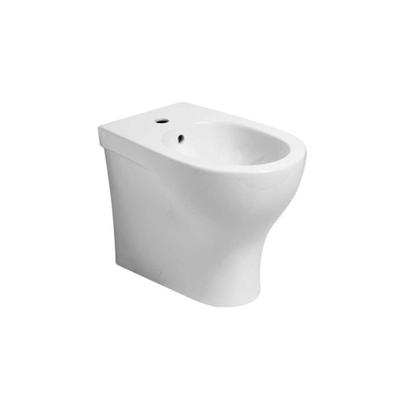 Bidet filomuro blanc brillant en céramique 34,5x53 cm - Azzurra Ceramica Pratica