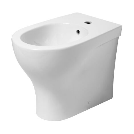 Bidet filomuro monoforo bianco lucido in ceramica 34,5x53 cm - Azzurra Ceramica Pratica