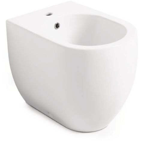 Bidet Flo filomuro cm. 56x37 in ceramica bianco lucido di