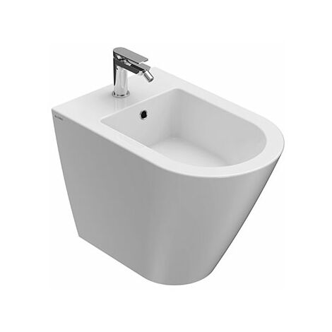 Bidet Forty3 filomuro scarico traslato cm. 57x36 bianco lucido di