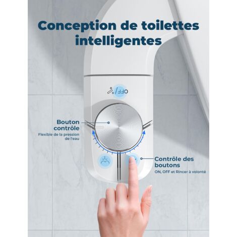 Bidet giapponese per WC, non elettrico, doppi ugelli retrattili, facile installazione, autopulente, pressione dell'acqua fredda regolabile, pulizia anteriore e posteriore